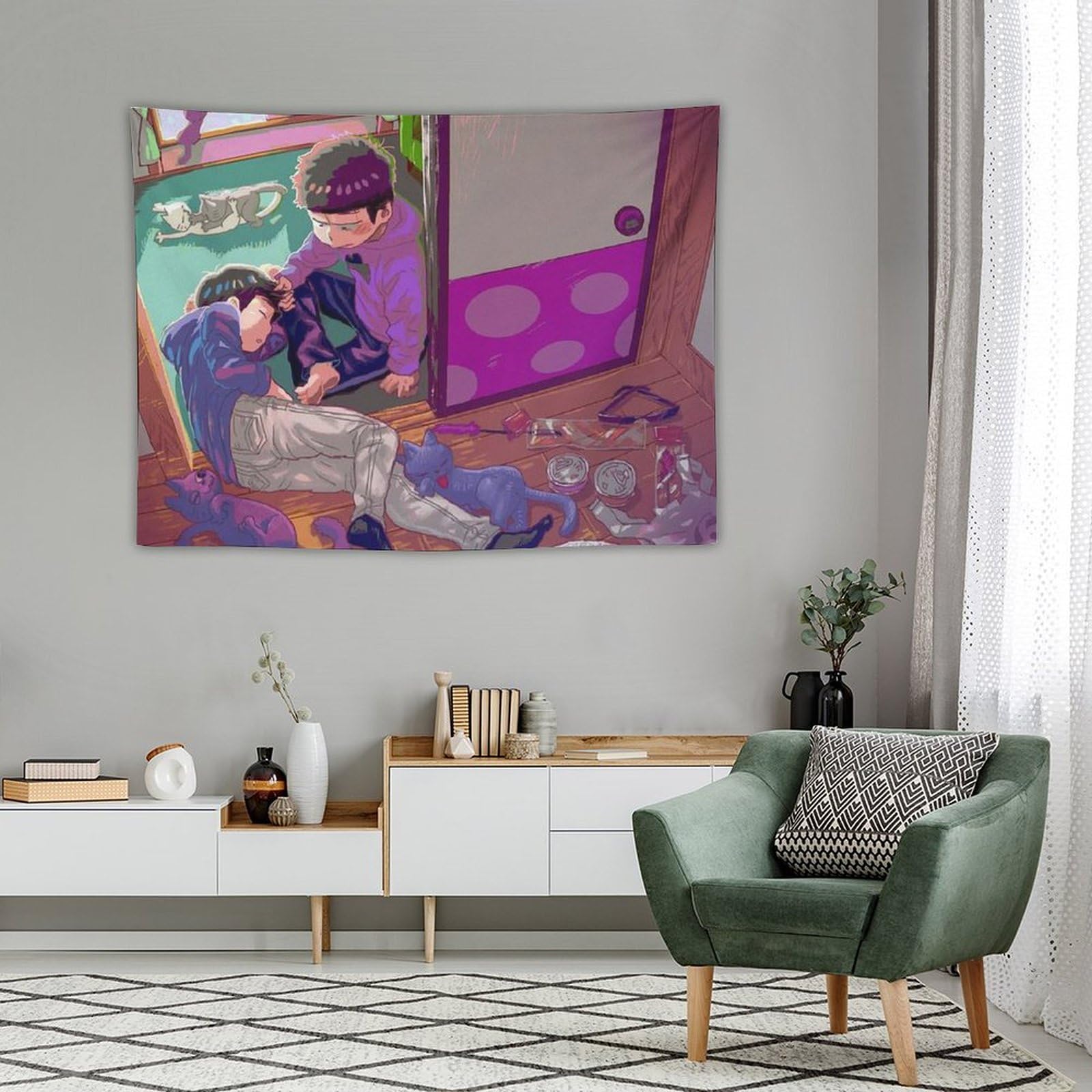 Amazon.co.jp: おそ松さん (42) タペストリー 絵 ポスター 壁掛け